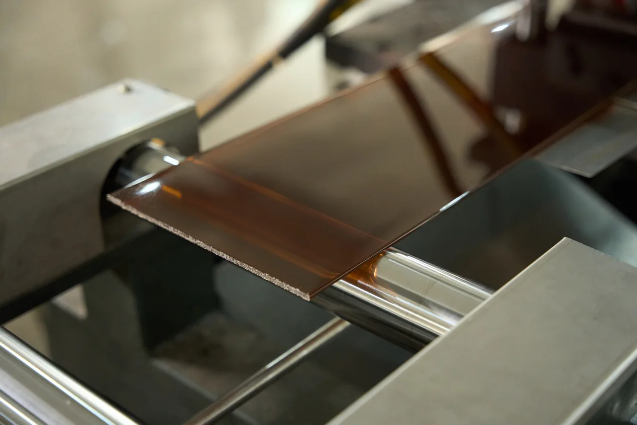 The edge makes the sheet thickness visible.
