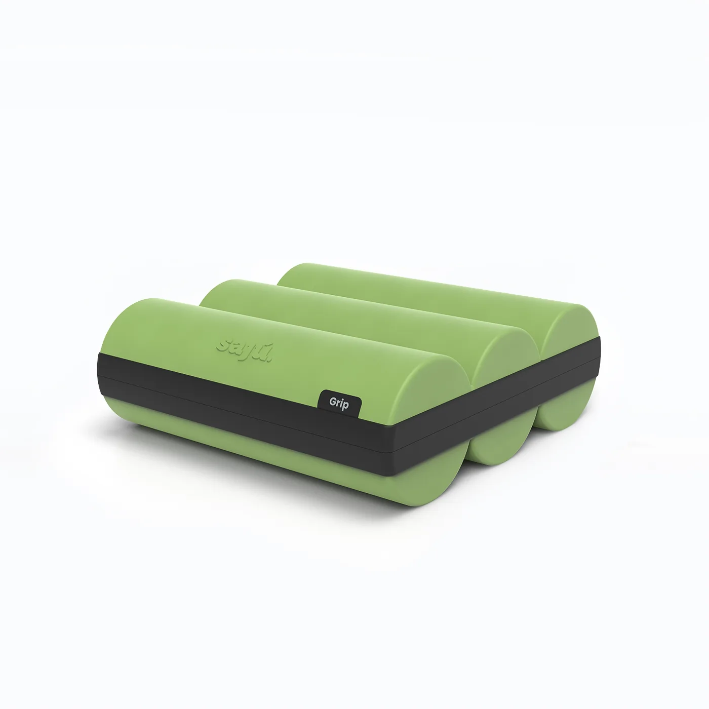 Estuche protector para gafas verde con cierre en contraste
