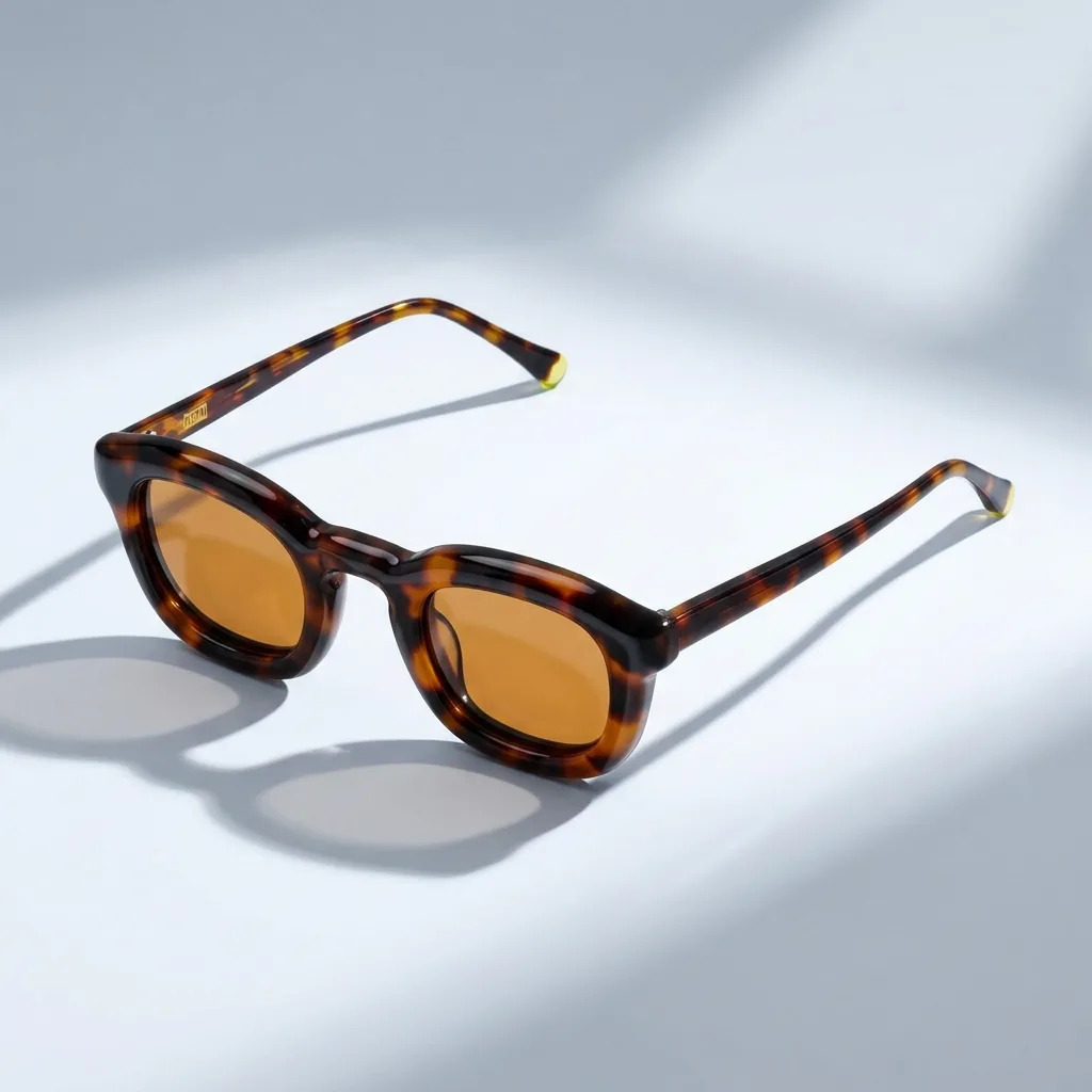 Tortoiseshell sunglasses with amber lenses