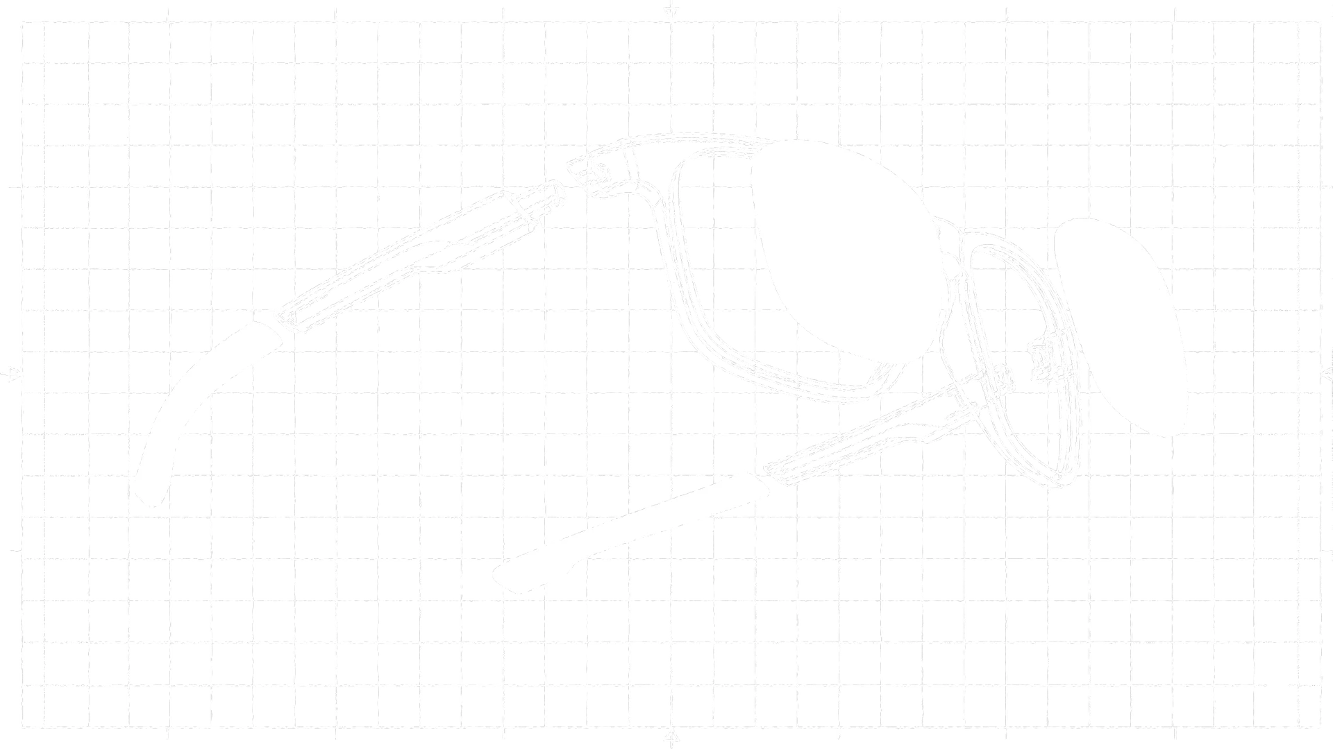 Eyewear development drawing on a technical grid