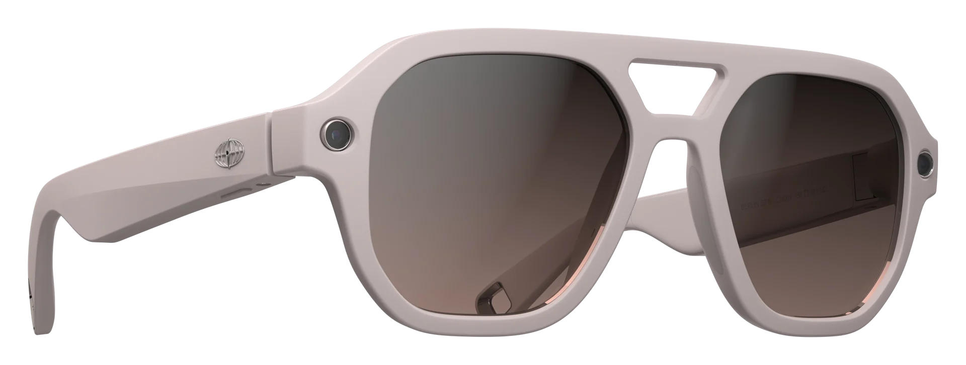 Anteojos inteligentes Latitude Berlin con montura color duna claro y lentes marrones degradadas