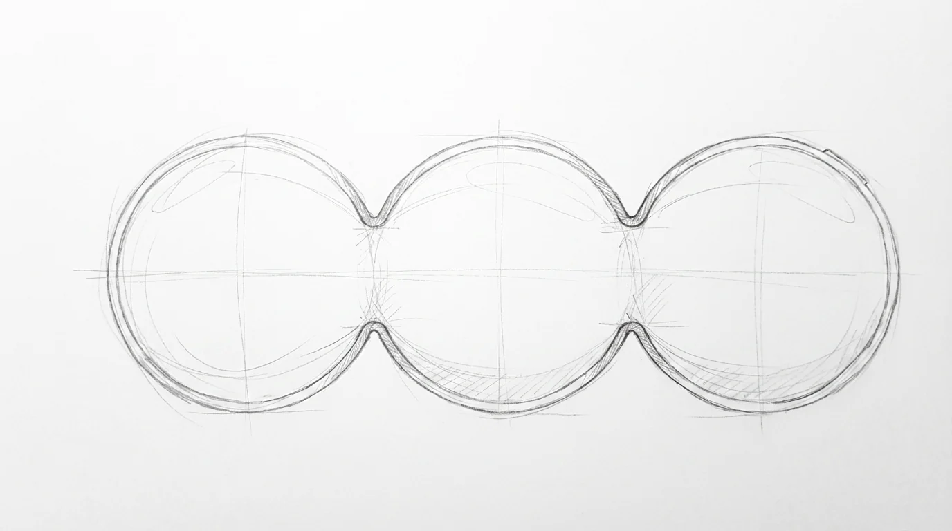 Profile study / three connected circles